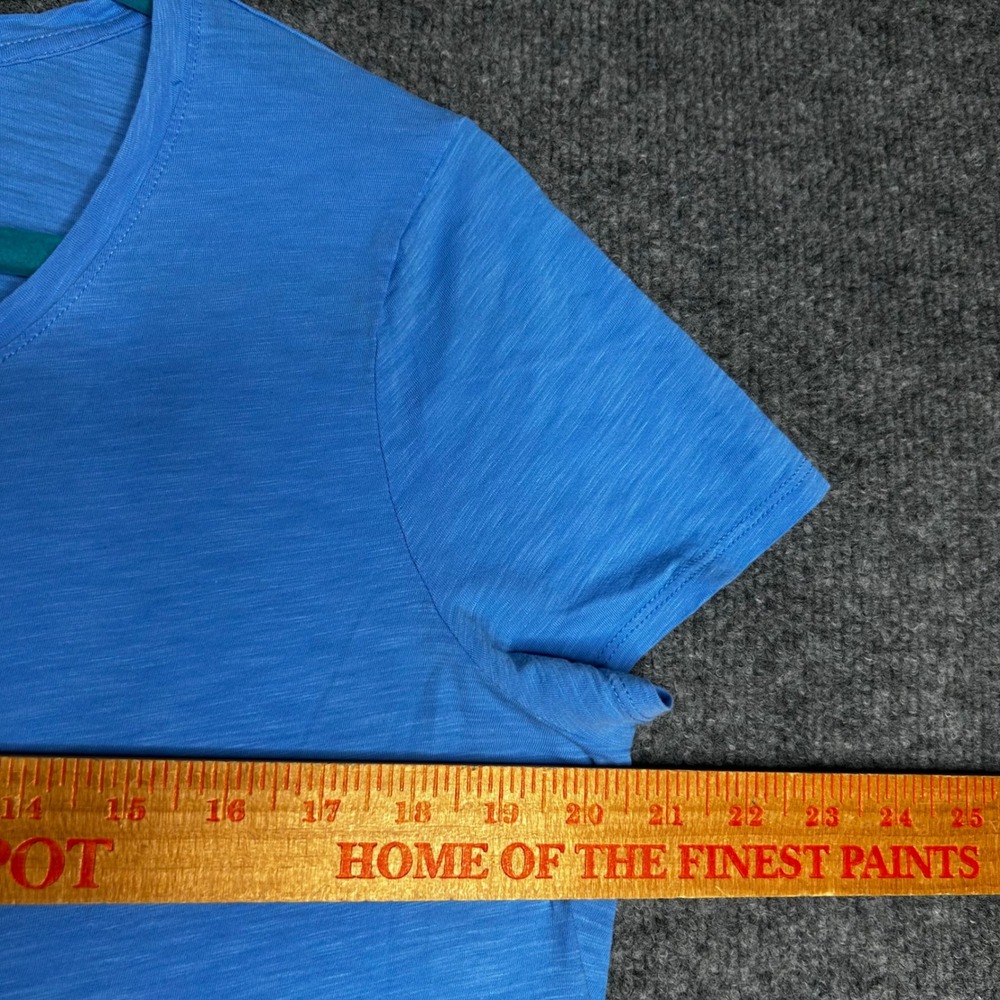 Lilly Pulitzer Blue Pima Cotton Slub Knit Short Sleeve Scoop Neck Tee Shirt L - Picture 5 of 9